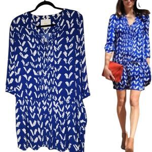 Anthropologie Maeve Blue and White Dress XSmall